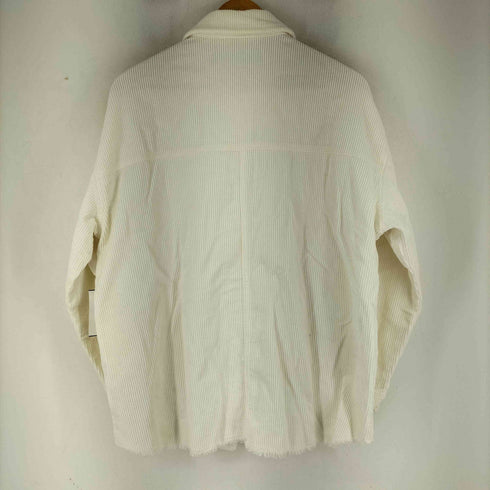 ザラ ZARA コーデュロイ カットオフ シャツジャケット レディース import:M