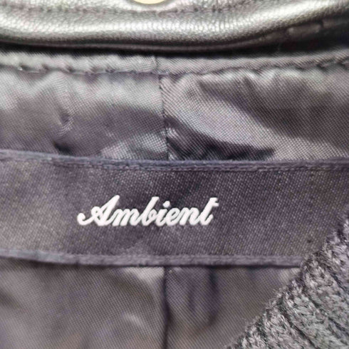 アンビエント Ambient ラムレザー ジップアップ フーデッド ジャケット レディース 01
