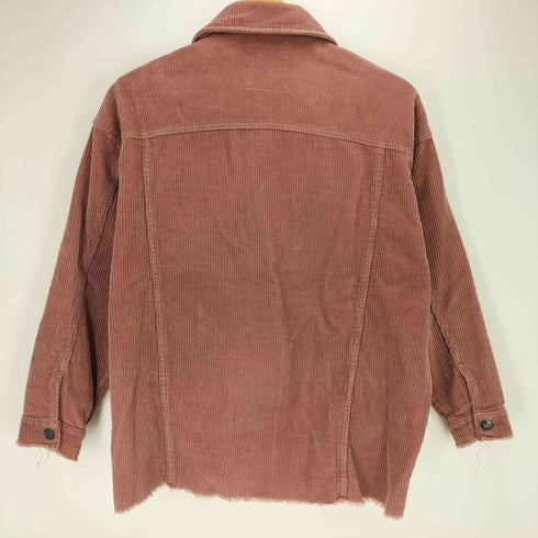 ザラ ZARA OUTERWEAR 太畝 コーデュロイ カッティング シャツ ジャケット レディース import:XS