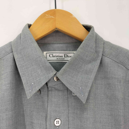 クリスチャンディオール Christian Dior MONSIEUR コットンウール ボタンダウンシャツ メンズ import:L