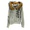 2002worldwide Judgment Fur Zip Hoodie プリント ファー ダブルジップ パーカー メンズ L