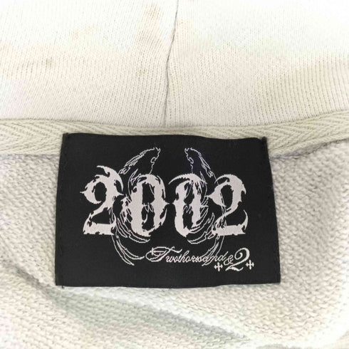 2002worldwide Judgment Fur Zip Hoodie プリント ファー ダブルジップ パーカー メンズ L