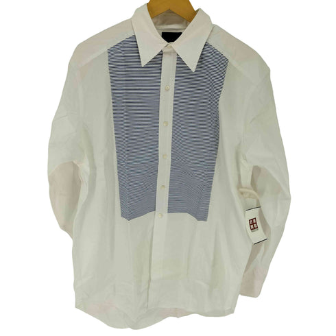 ヨウジヤマモトダーバンアール Yohji Yamamoto DURBAN A.A.R ボーダー切替 ドレスシャツ メンズ JPN:L
