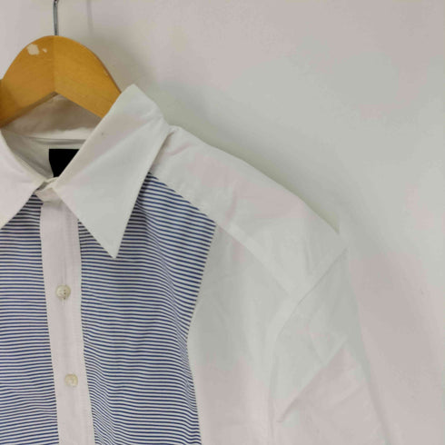 ヨウジヤマモトダーバンアール Yohji Yamamoto DURBAN A.A.R ボーダー切替 ドレスシャツ メンズ JPN:L