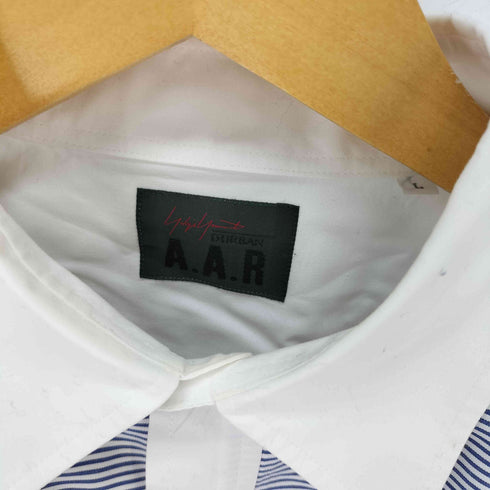 ヨウジヤマモトダーバンアール Yohji Yamamoto DURBAN A.A.R ボーダー切替 ドレスシャツ メンズ JPN:L