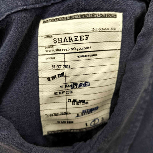 シャリーフ SHAREEF 七分袖 フロントデザインシャツ メンズ JPN:2