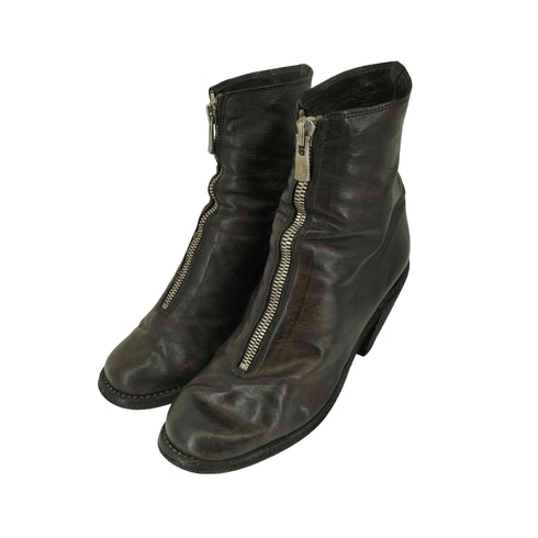 グイディ GUIDI フロントジップ ヒールブーツ レディース EUR:38