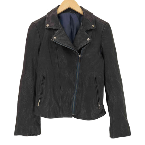 Genuine Leather ラムレザーダブルライダースジャケット レディース M