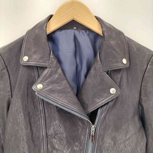 Genuine Leather ラムレザーダブルライダースジャケット レディース M