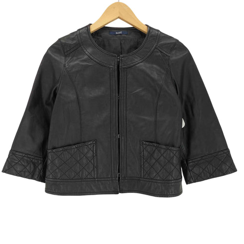 ロペ ROPE Genuine Leather ラムレザー ノーカラージャケット レディース