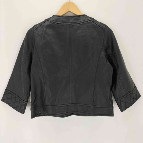 ロペ ROPE Genuine Leather ラムレザー ノーカラージャケット レディース