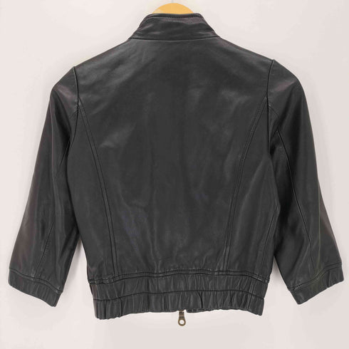 ジュエルチェンジズ Jewel Changes Genuine Leather ラムレザージップアップジャケット レディース 36