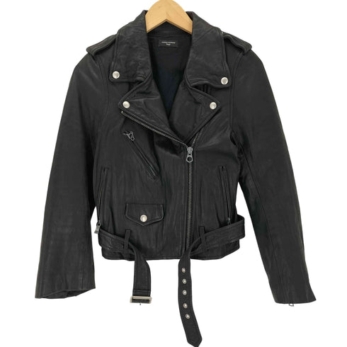 ジャーナルスタンダードレサージュ JOURNAL STANDARD Lessage GOAT LEATHER 山羊革 ダブルライダースジャケット レディース