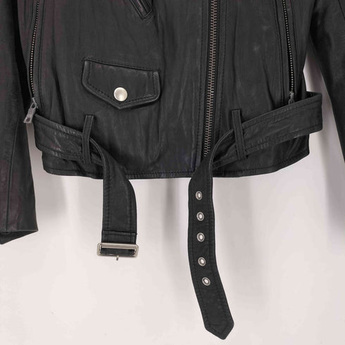 ジャーナルスタンダードレサージュ JOURNAL STANDARD Lessage GOAT LEATHER 山羊革 ダブルライダースジャケット レディース