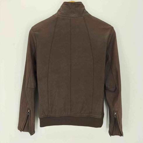 ステュディオス STUDIOUS Genuine Leather ラムレザー ダブルジップ ジャケット メンズ S