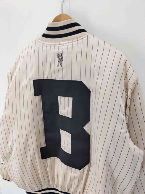 ビリオネアボーイズクラブ Billionaire Boys Club 両面刺繍 ストライプ 裏地キルティング 中綿 ベースボール スタジャン メンズ JPN:L