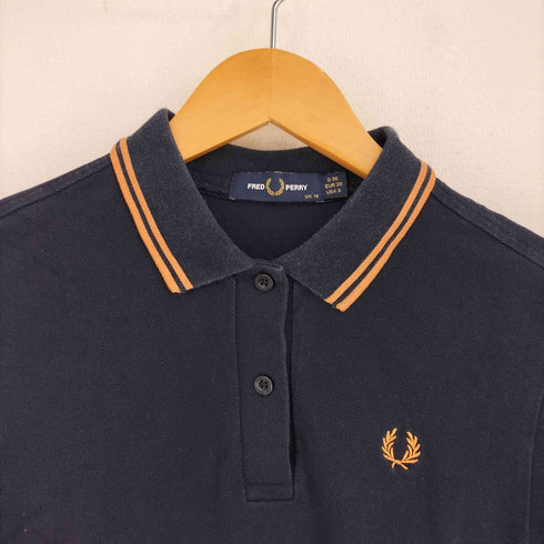 フレッドペリー FRED PERRY ワンポイント刺繍 半袖ポロシャツ レディース UK:10