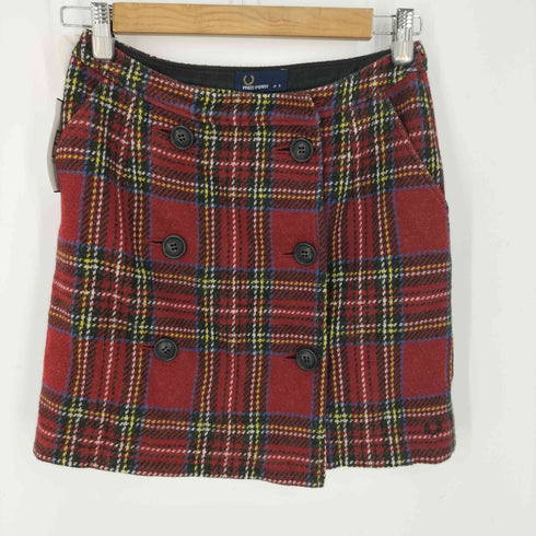 フレッドペリー FRED PERRY ノーカラージャケット & ラップ ミニスカート レディース S /S