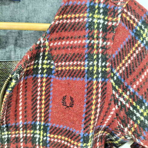 フレッドペリー FRED PERRY ノーカラージャケット & ラップ ミニスカート レディース S /S