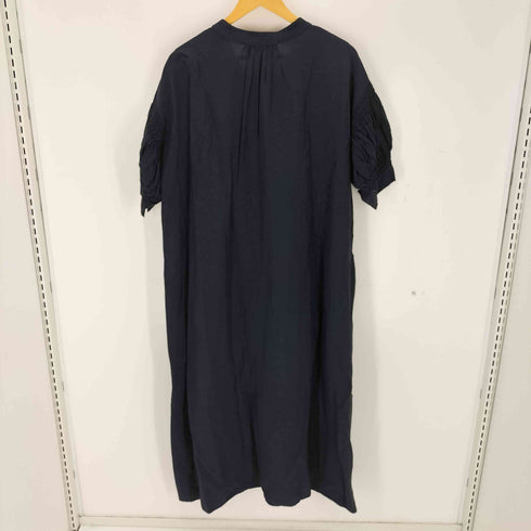 ジルサンダー JIL SANDER コットン ギャザースリーブ Vネックドレスワンピース レディース 34