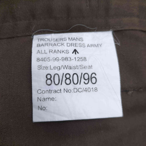 ブリティッシュアーミー BRITISH ARMY イギリス軍 ドレスパンツ メンズ 80/80/96