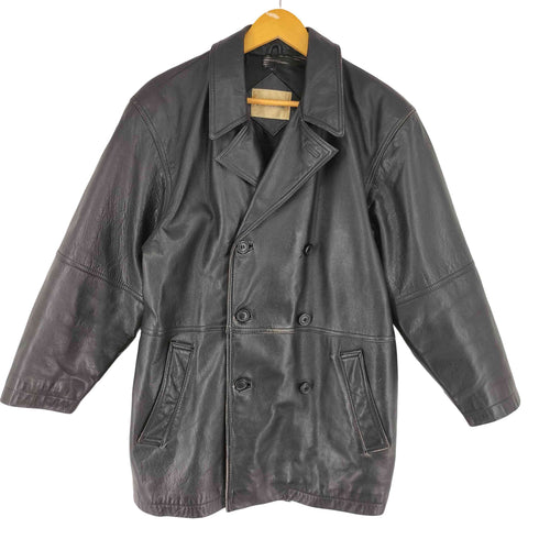 frensham レザー ダブル テーラードコート メンズ import:M