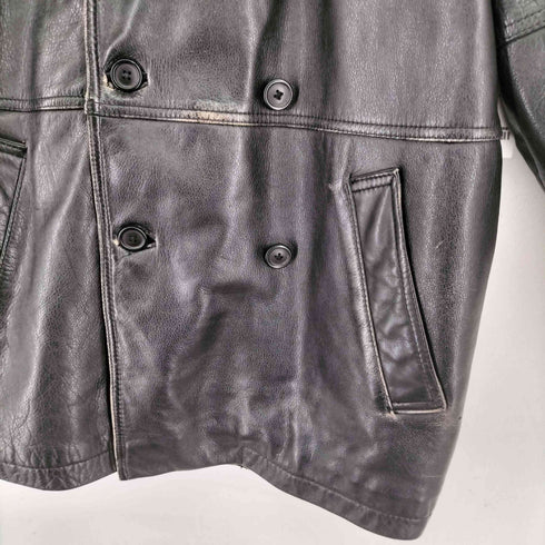 frensham レザー ダブル テーラードコート メンズ import:M
