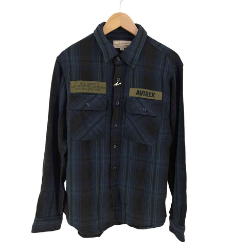 アヴィレックス AVIREX US ARMY FLANNEL WORK SHIRT ユーエス アーミー フランネル ワーク シャツ メンズ JPN:M