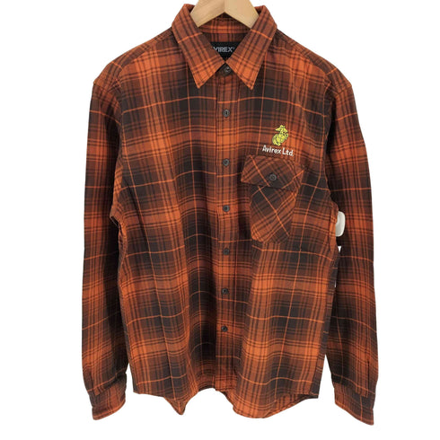 アヴィレックス AVIREX L/S CHECK SHIRT USMC ロングスリーブ チェック シャツ ユーエスエムシー メンズ JPN:L