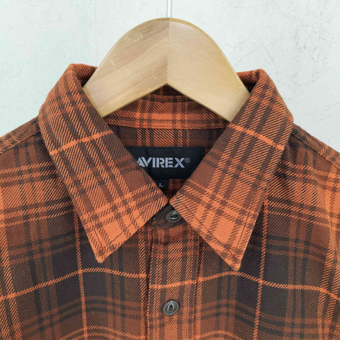 アヴィレックス AVIREX L/S CHECK SHIRT USMC ロングスリーブ チェック シャツ ユーエスエムシー メンズ JPN:L