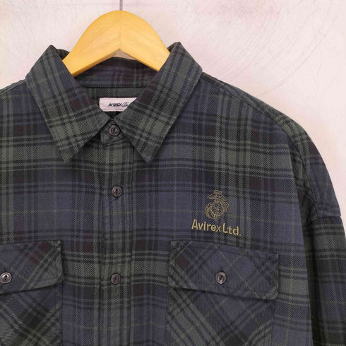 アヴィレックスベル AVIREX Belle CHECK SHIRT ONEPIECE USMC チェックシャツワンピースUSMC レディース FREE