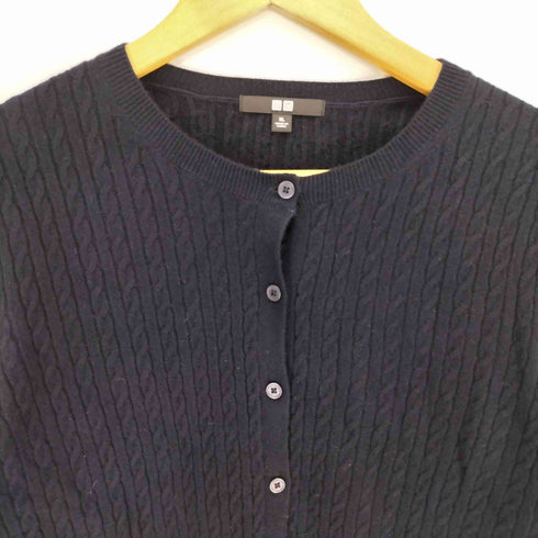 ユニクロ UNIQLO 26AW ミニケーブルクルーネックカーディガン レディース JPN:XL