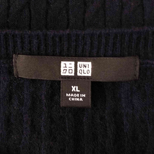 ユニクロ UNIQLO 26AW ミニケーブルクルーネックカーディガン レディース JPN:XL