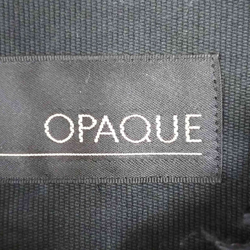 オペークドットクリップ OPAQUE.CLIP OPAQUE フリンジ ウール混 ツイード ノーカラー ジャケット レディース JPN:38