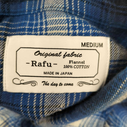 rafu Western shirt ダメージ加工 長袖チェックフランネルシャツ メンズ JPN:M