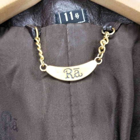 Ra プリーツ レザージャケット レディース JPN:11号
