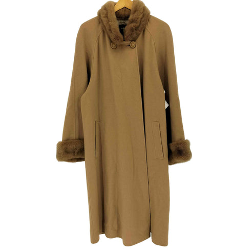 ムーンバット MOONBAT TISSCRIO cashmere ファーカラー カシミヤ100% ロングコート レディース