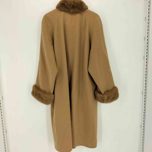 ムーンバット MOONBAT TISSCRIO cashmere ファーカラー カシミヤ100% ロングコート レディース