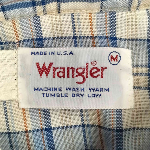ラングラー Wrangler USA製 ウエスタンシャツ メンズ M