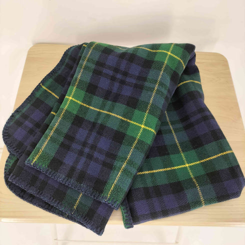 ラルフローレン RALPH LAUREN ミディポニー刺繍 タータンチェック コットン 大判 ブランケット レディース
