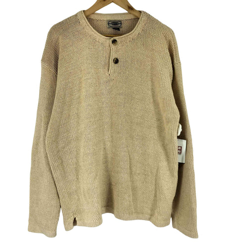 COUNTY SEAT リネン混 コットンニット メンズ import:XL