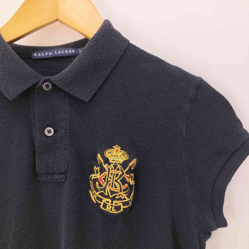 ラルフローレン RALPH LAUREN エンブレム刺繍 S/S ポロシャツ レディース import:L