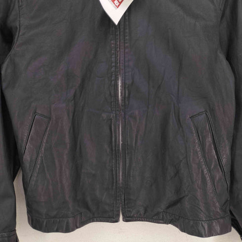 コムデギャルソンシャツ COMME des GARCONS SHIRT 14AW 別注 マーベルヒーロー柄ライニング カウハイドレザー シングルライダースジャケット メンズ