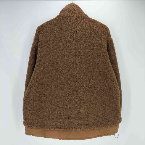 ショコラフィネローブ chocol raffine robe 異素材コンビスタンドボアブルゾン レディース FREE