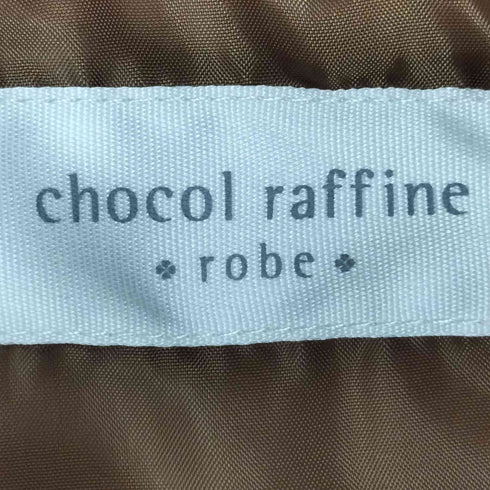 ショコラフィネローブ chocol raffine robe 異素材コンビスタンドボアブルゾン レディース FREE