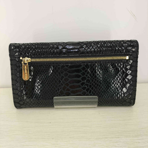マイケルコース Michael Kors ロゴプレート エナメル パイソン クラッチウォレット レディース