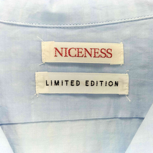 ナイスネス NICENESS ROMEO ロメオ デッドストック ライトブルーパターンドシャツ メンズ import:L