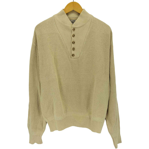 エルエルビーン L.L.Bean 80s USA製 ヘンリーネック コットン長袖ニットセーター メンズ import:L