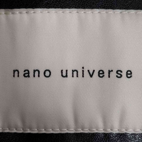 ナノユニバース NANO universe フェイクレザー ベルテッド ジャケット レディース JPN:S