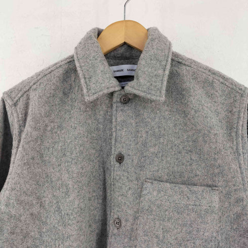 Samsøe Samsøe サムソーサムソー Sadamon JJ overshirt ウール シャツ ジャケット レディース M